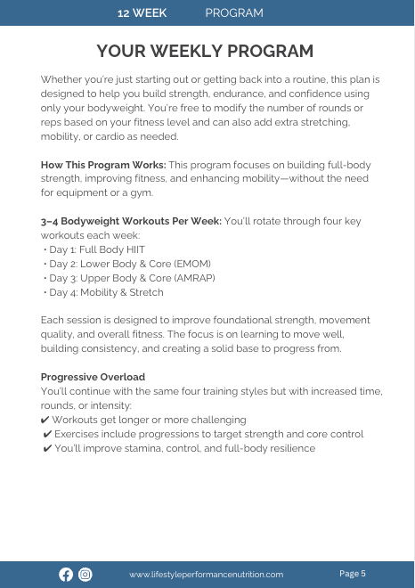 Beginner’s Bodyweight Bootcamp