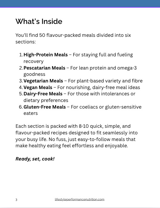 50 Meals under 500 calories